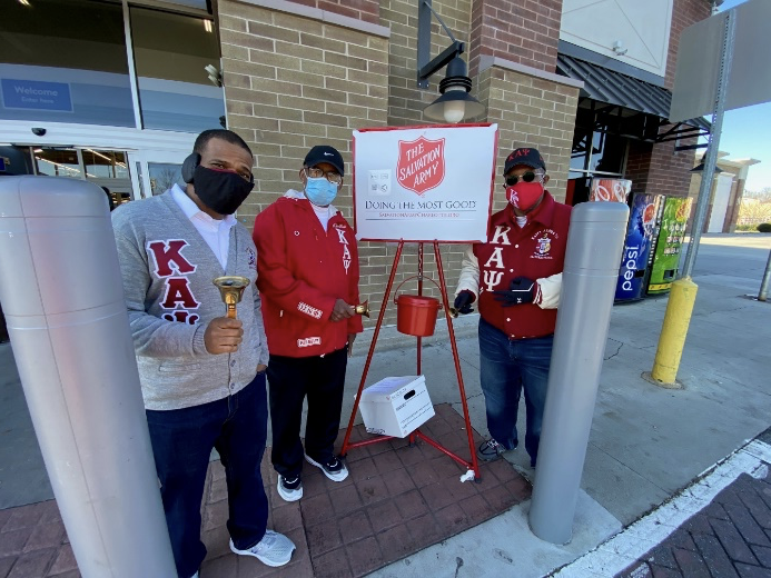 Helping the Local Community by Ringing the Bell for Salvation Army
